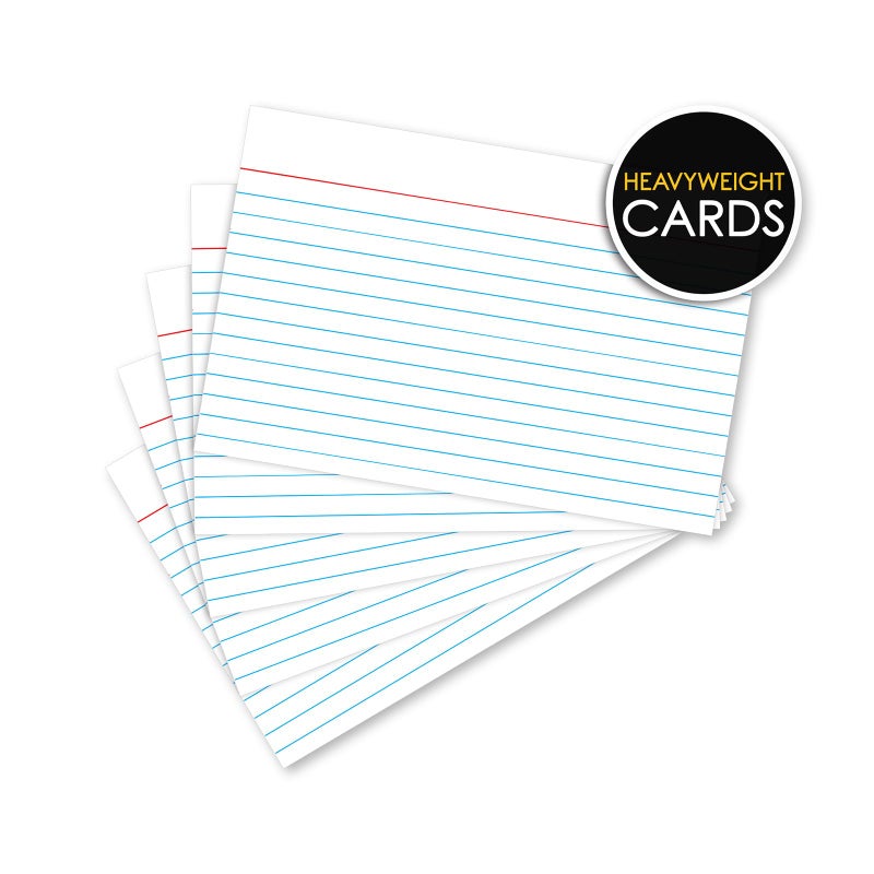 iScholar Index Cards, White, Ruled, 4 x 6 Inches, 100 Card Pack (04603) - Image 2